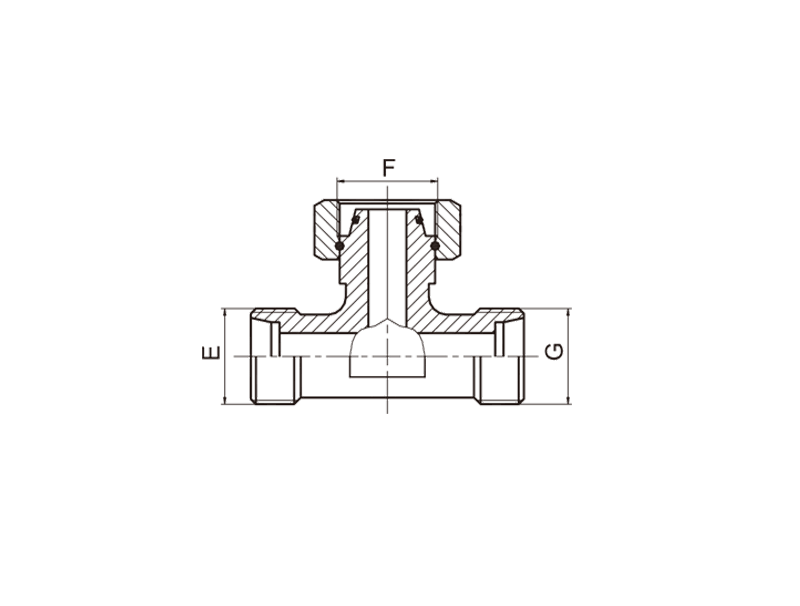 Hydraulic DIN Fittings BC BRANCH TEE FITTINGS WITH SWIVEL NUT