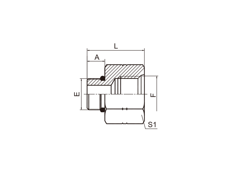 HYDRAULIC 5O SAE O-RING BOSS L-SERIES ISO 11926-3 / SAE FEMALE ISO 11926-1