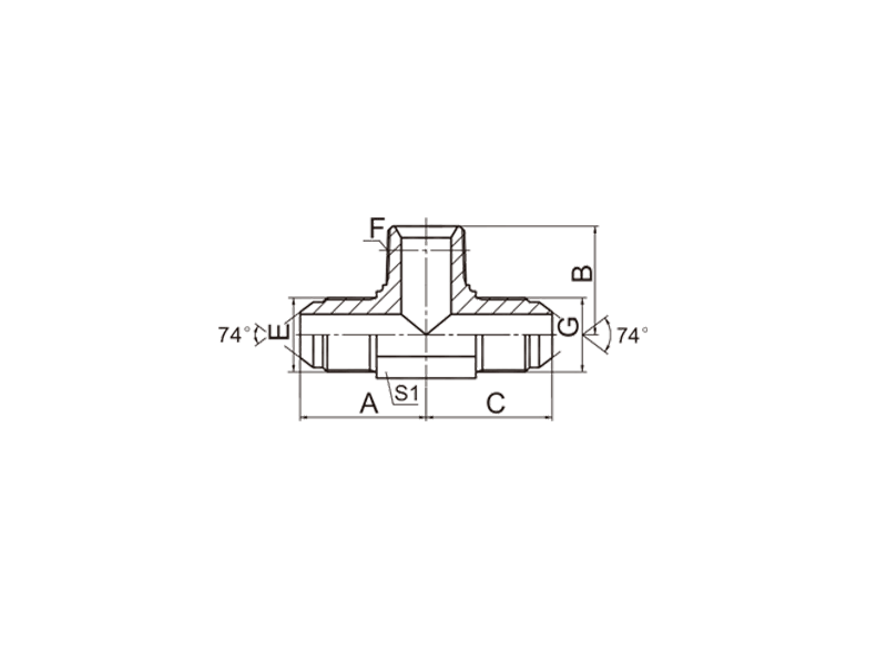 HYDRAULIC AJNJ JIC MALE/NPT MALE/JIC MALE