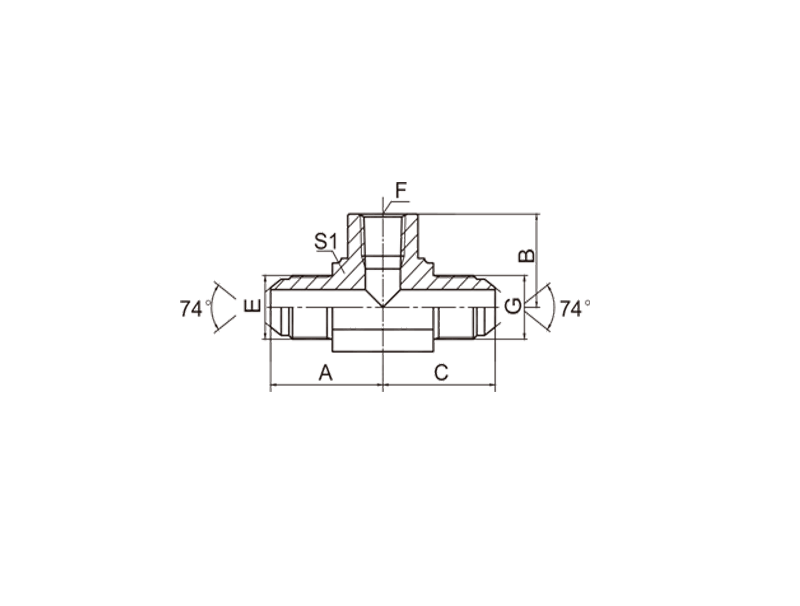 HYDRAULIC KJNJ JIC MALE/NPT FEMALE/JIC MALE