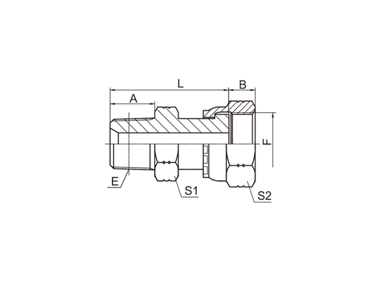 HYDRAULIC  2NF NPT MALE/ORFS FEMALE