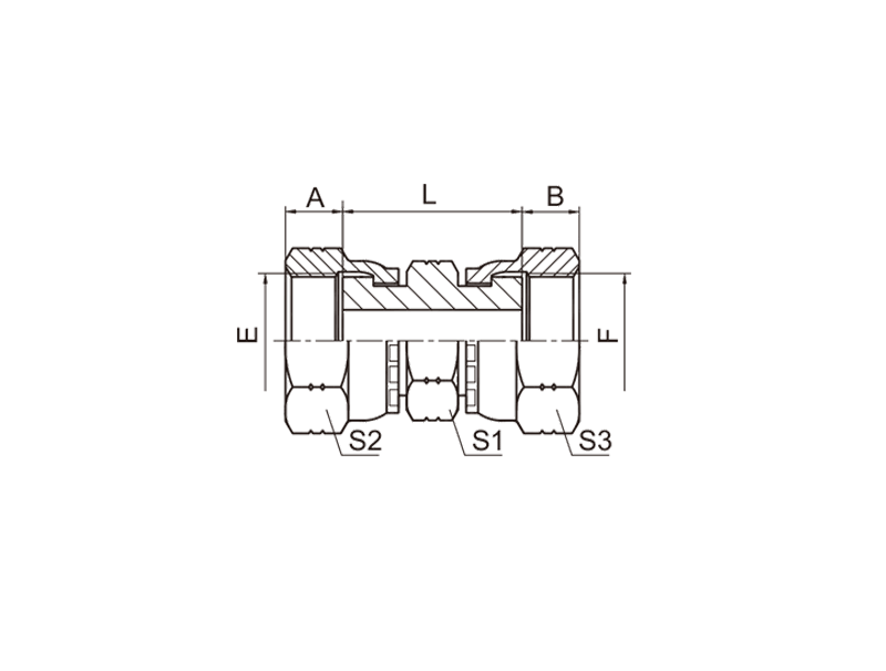 HYDRAULIC  3F ORFS FEMALE FLAT