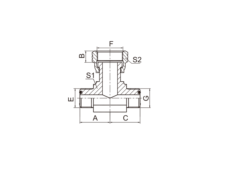HYDRAULIC BF ORFS MALE/ORFS FEMALE/ORFS MALE