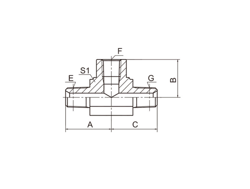 HYDRAULIC KN NPT MALE/NPT FEMALE/NPT MALE