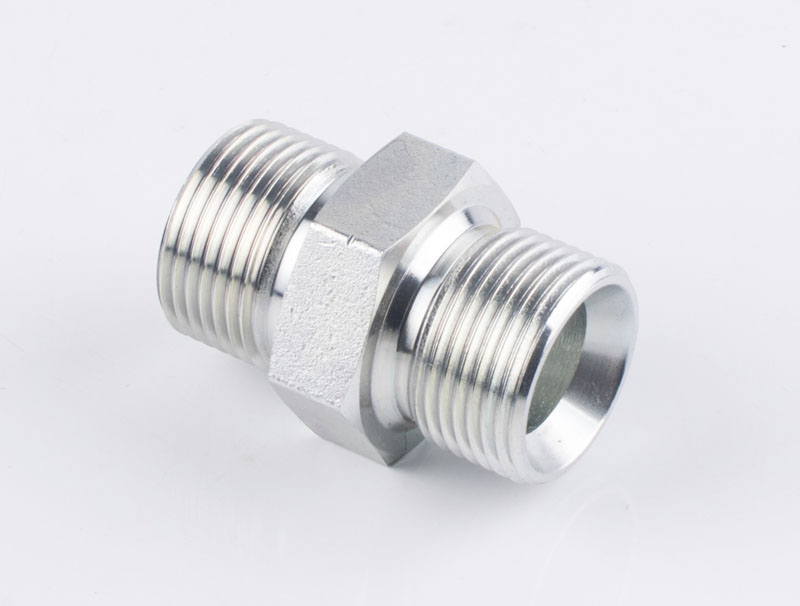 HYDRAULIC STRAIGHT CONNECTOR BSP MALE DOUBLE USE FOR 60° CONE SEAT OR BONDED SEAL 1B