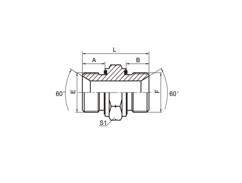 CAPTIVE SEAL FITTING BSP MALE 60° SEAT 1B-2WD