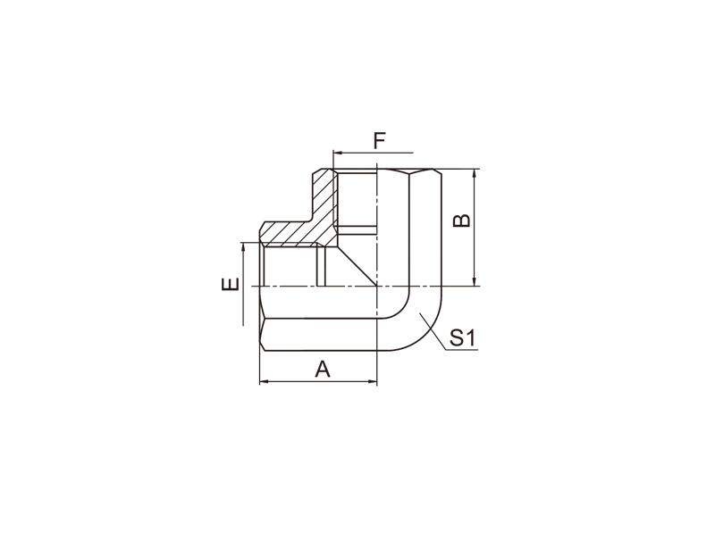 HYDRAULIC  7B9-PK 90°BSP FEMALE ISO 1179