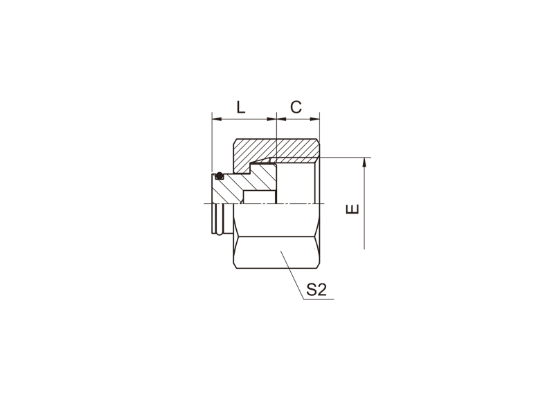 HYDRAULIC  9E METRIC FEMALE FACE PLUG