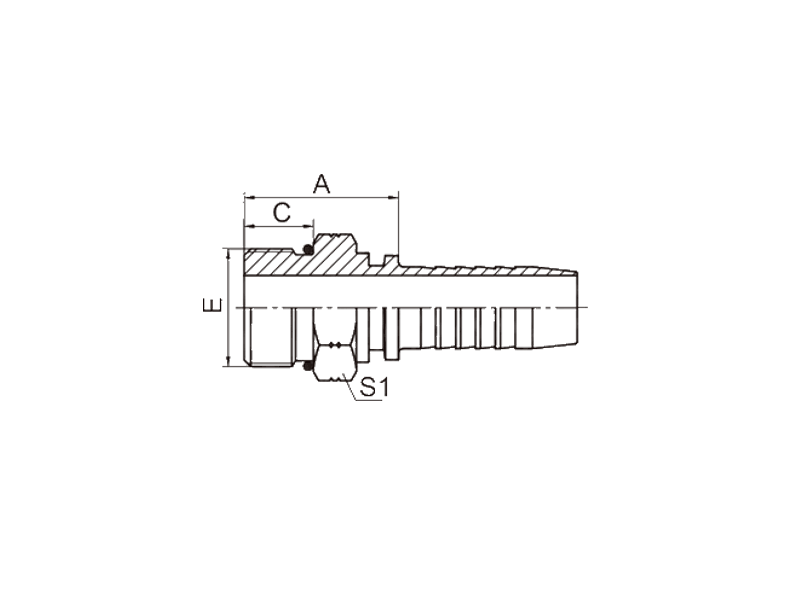 HYDRAULIC 16011 SAE O-RING MALE (ISO 11926--SAE J1926)