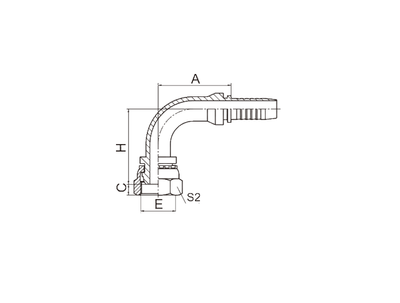 HYDRAULIC 20191 90°METRIC FEMALE MULTISEAL