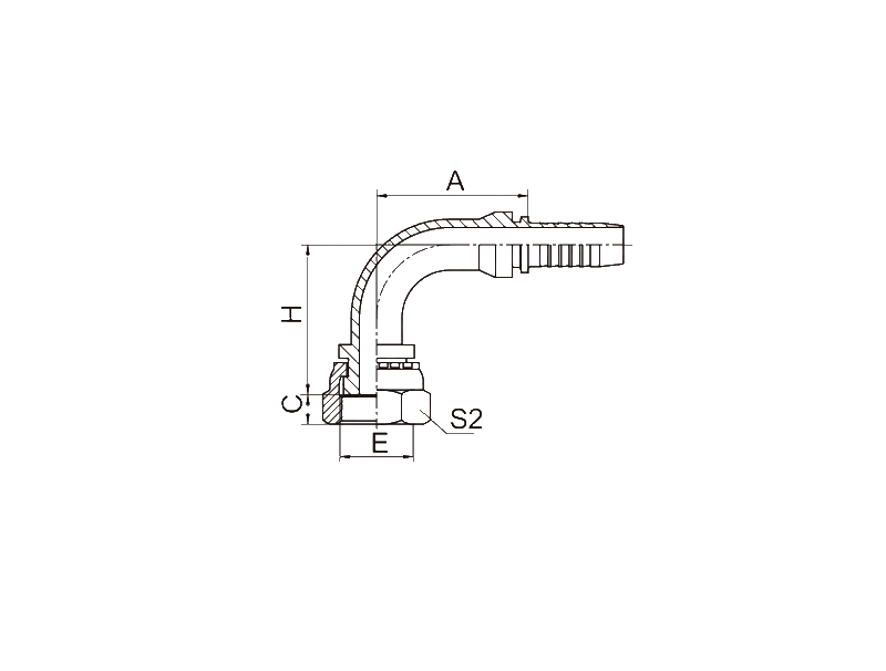 HYDRAULIC 20291 90° METRIC FEMALE FLAT SEAT