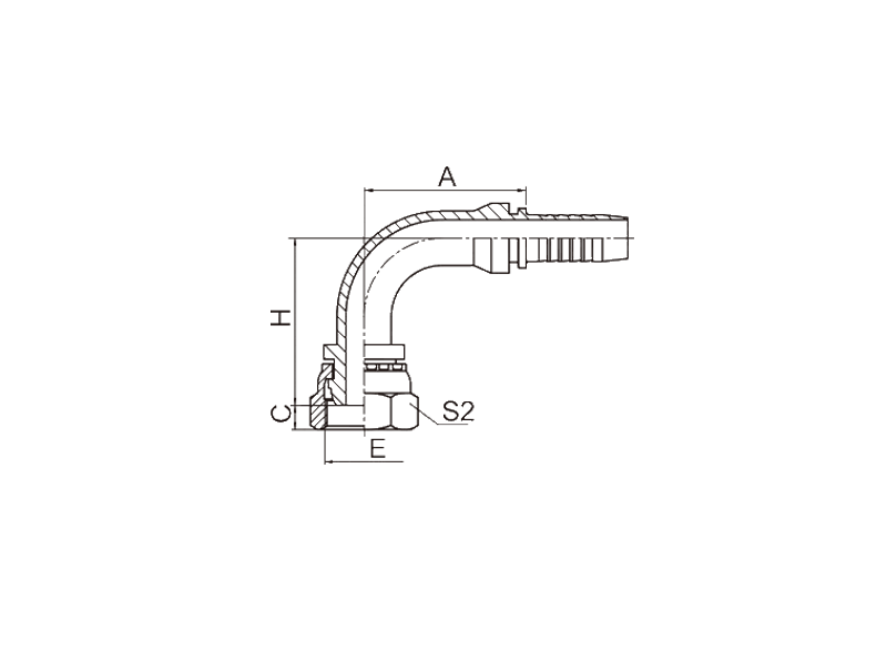 HYDRAULIC 20491C 90°METRIC FEMALE 24°MULTISEAL L.T. (DIN 3868)