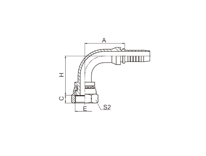 HYDRAULIC 22291 90°BSP FEMALE FLAT SEAT