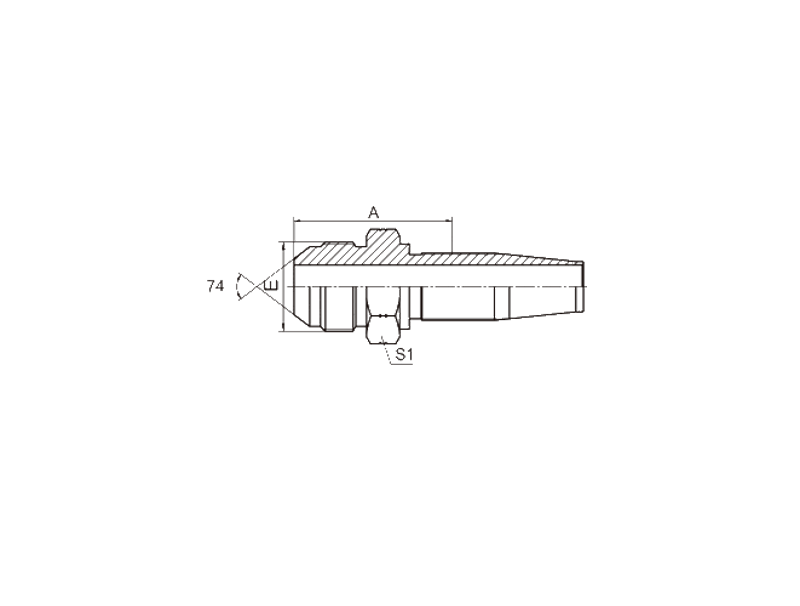 HYDRAULIC 16718-R5 JIC MALE 74° CONE