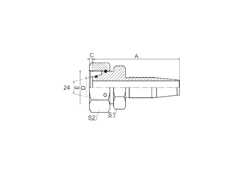 HYDRAULIC 20418D-R5 METRIC FEMALE 24° CONE O-RING L.T.