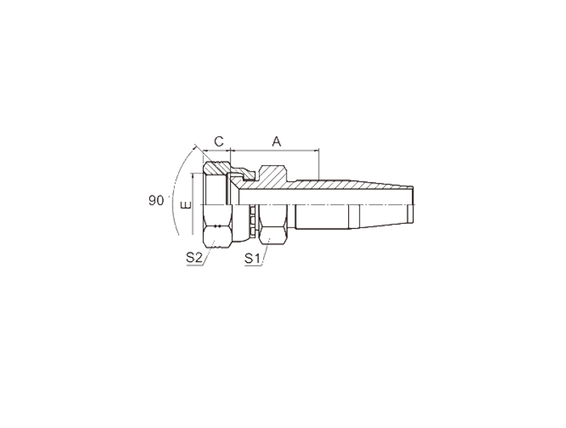 HYDRAULIC 27818D-R5 SAE FEMALE 90°CONE SEA