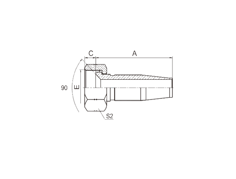 HYDRAULIC 27818-R5T SAE FEMALE 90°CONE SEAT