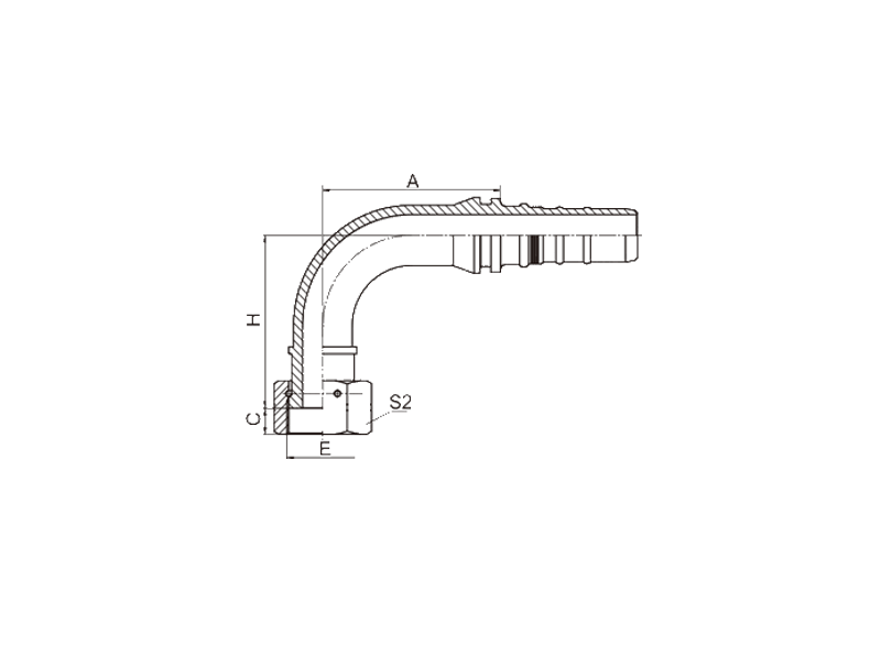 HYDRAULIC 24293-W 90°ORFS FEMALE FLAT SEAT