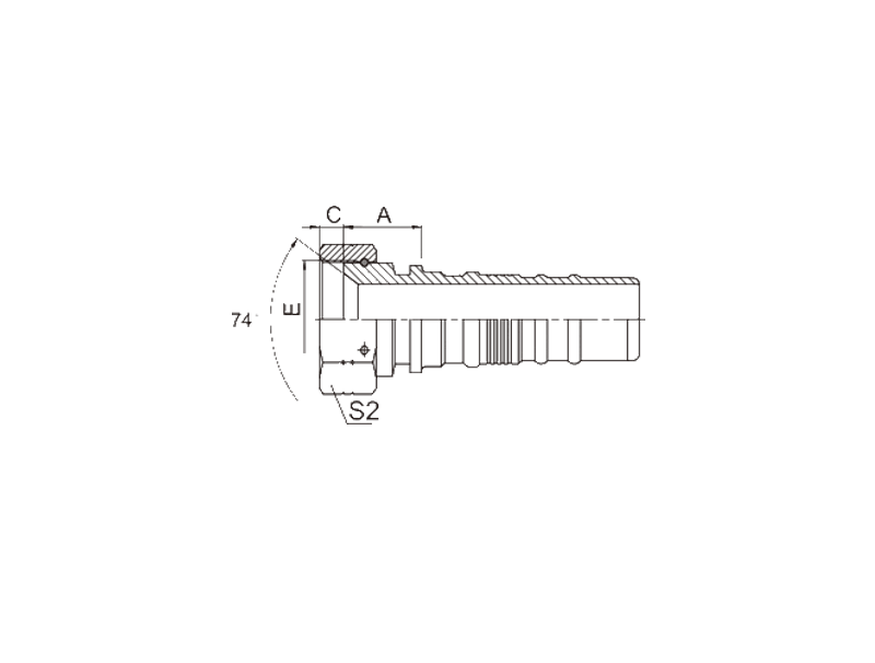 HYDRAULIC 26713-W JIC FEMALE 74°CONE SEAT
