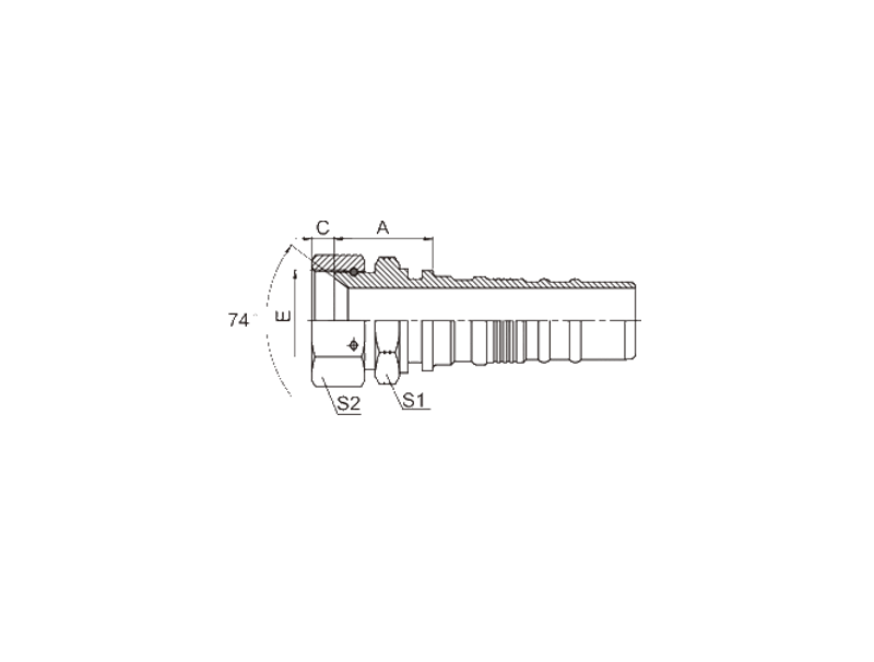 HYDRAULIC 26713D-W JIC FEMALE 74° CONE SEAT