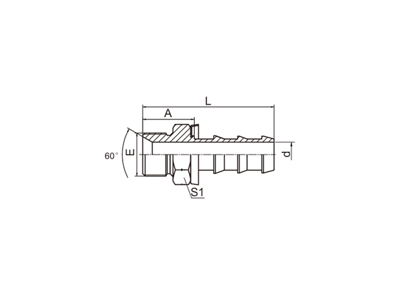HYDRAULIC 12611A-PO BSP MALE 60°CONE SEAT