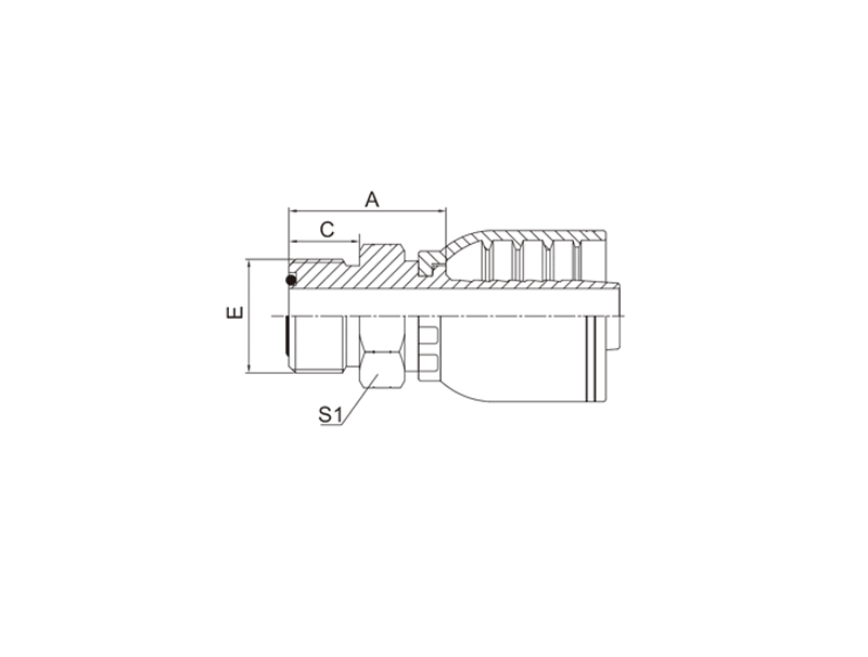 HYDRAULIC 14211-RW ORFS MALE O-RING SEAL (ISO 8434-3---SAE J1453)