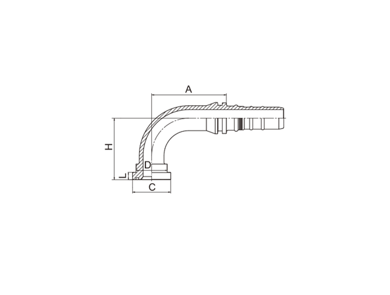 HYDRAULIC 87693 90°SAE FLANGE 6000 PSI