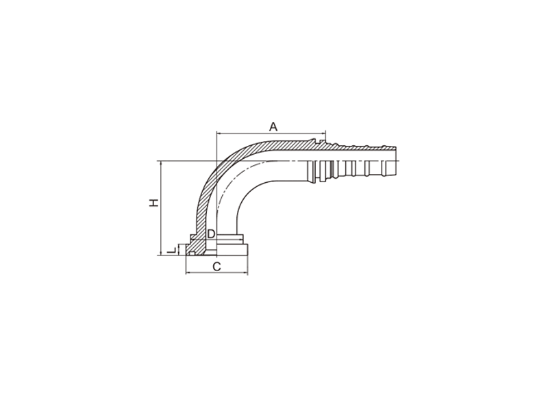 HYDRAULIC 87993 90°SAE FLANGE 9000 PSI